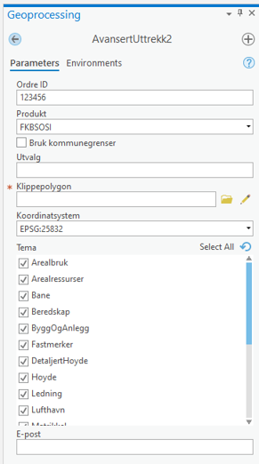 avansertuttrekk i Pro