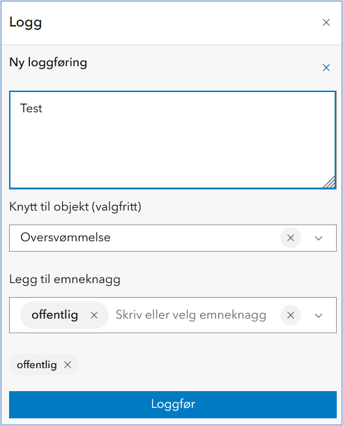 Emneknagger på loggføring