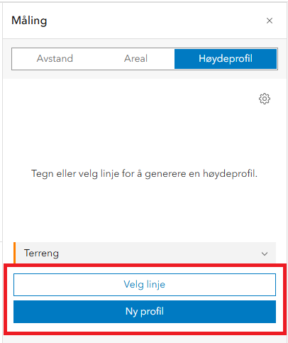 Høydeprofil innstillinger
