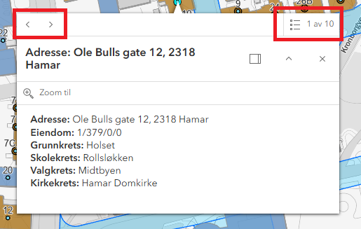 Navigere mellom objekter