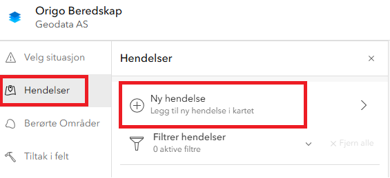 Opprett hendelse
