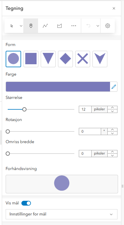 Innstillinger for påtegning